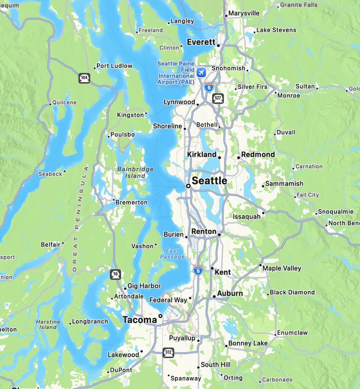 Accent Walls, Media Walls & Built-Ins in Seattle Service Map