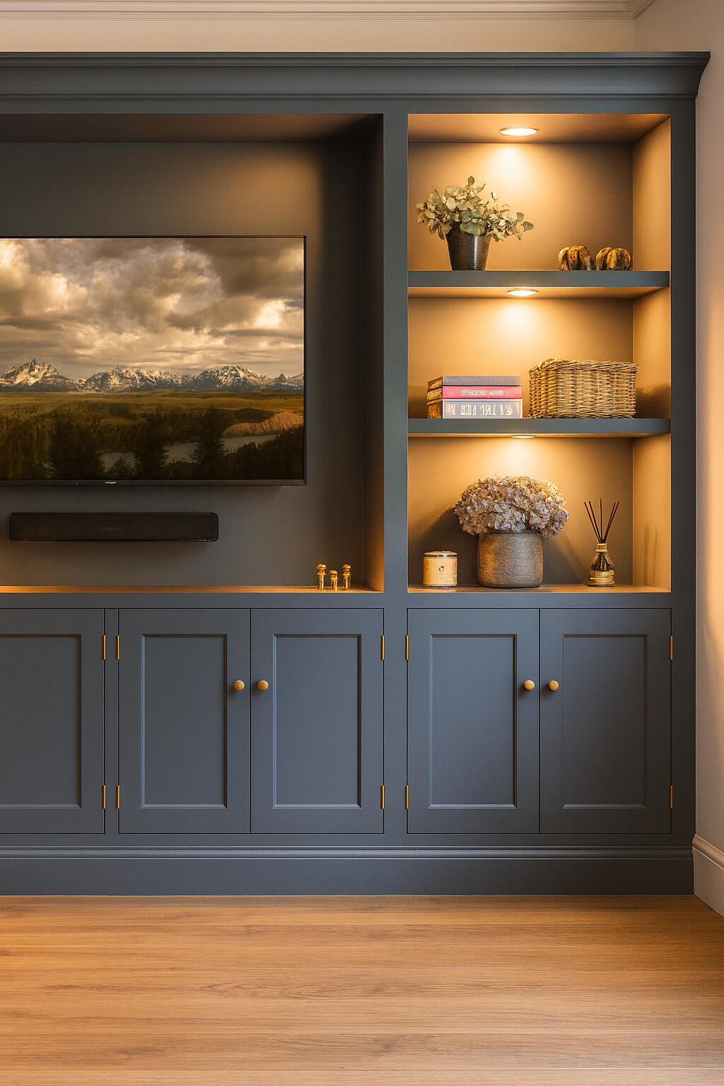 Custom built-in cabinets in a Seattle home office